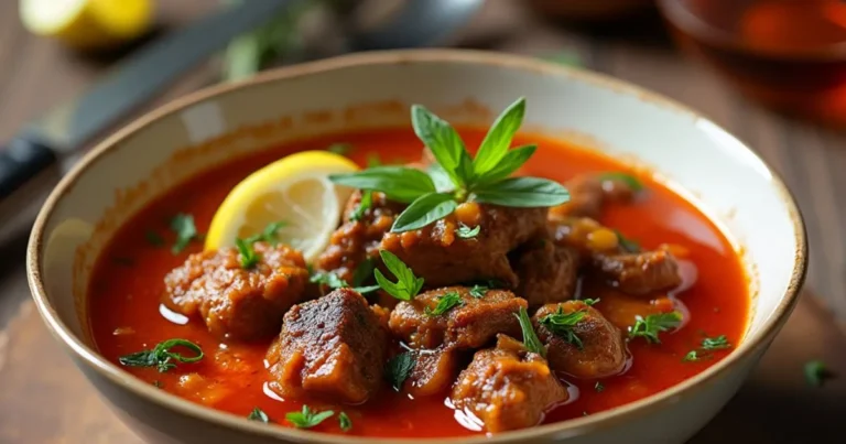 Fresh vegetables and herbs on a kitchen counter with elements representing abiotic factors like temperature, water, and sunlight, influencing soup recipes